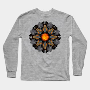 flame grave mandala Long Sleeve T-Shirt